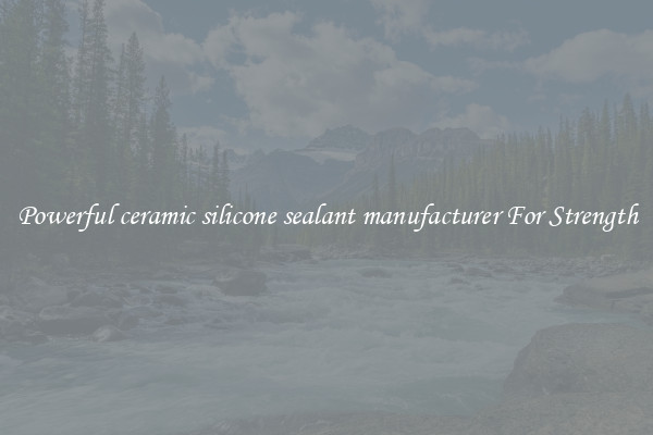 Powerful ceramic silicone sealant manufacturer For Strength