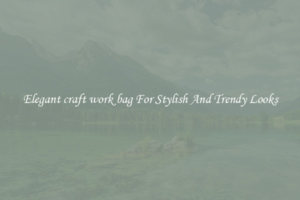 Elegant craft work bag For Stylish And Trendy Looks