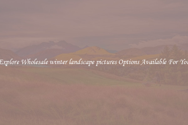 Explore Wholesale winter landscape pictures Options Available For You