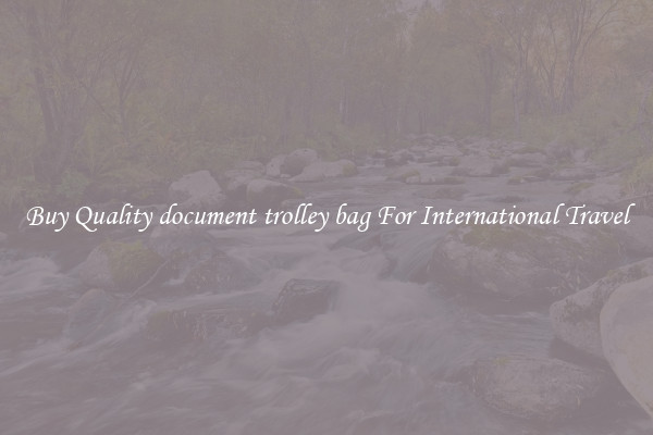 Buy Quality document trolley bag For International Travel