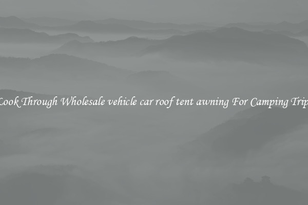 Look Through Wholesale vehicle car roof tent awning For Camping Trips