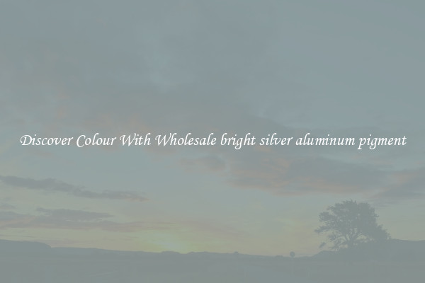 Discover Colour With Wholesale bright silver aluminum pigment