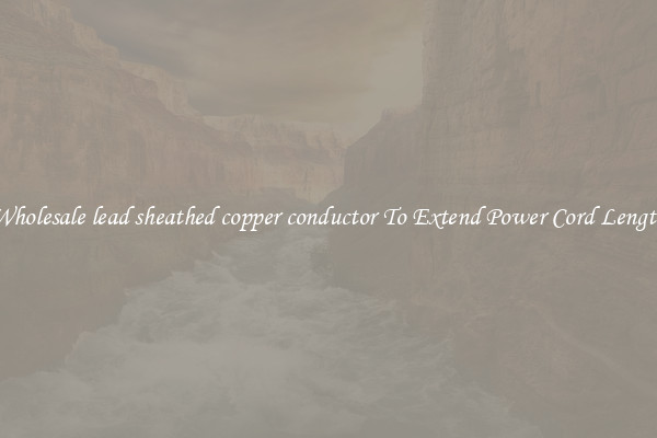Wholesale lead sheathed copper conductor To Extend Power Cord Length