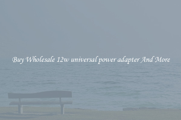 Buy Wholesale 12w universal power adapter And More