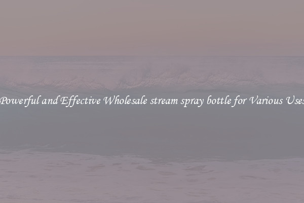 Powerful and Effective Wholesale stream spray bottle for Various Uses