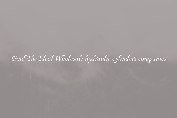 Find The Ideal Wholesale hydraulic cylinders companies